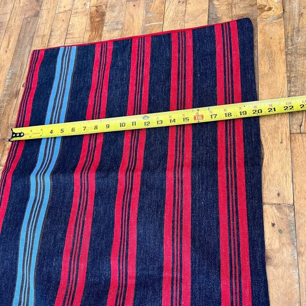 Pottery Barn Teen Standard Pillow Sham 100% Cotton Blue Red Striped